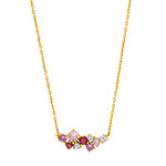 Gold plated silver necklace NADINENOR pink