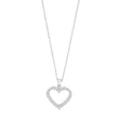 Silver necklace heart 15mm OBINOR
