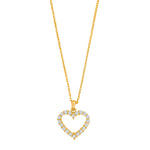 Silver necklace heart 15mm OBINOR