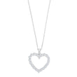 Silver necklace heart 18mm OBINOR