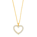 Silver necklace heart 18mm OBINOR