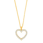 Silver necklace heart 18mm OBINOR