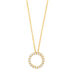 Silver necklace circle 14mm OBINOR