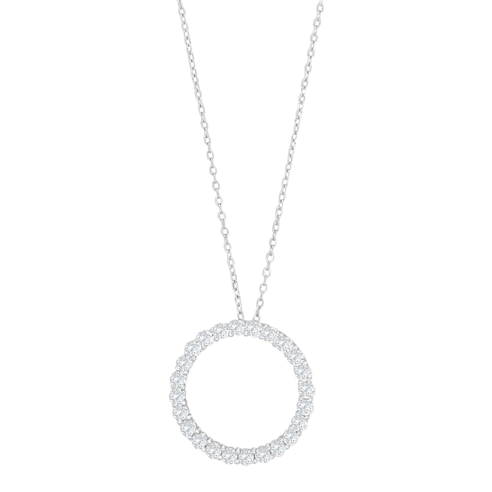 Silver necklace circle 20mm OBINOR