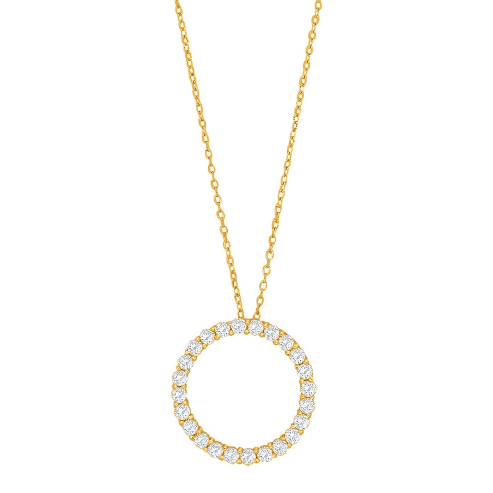 Silver necklace circle 20mm OBINOR