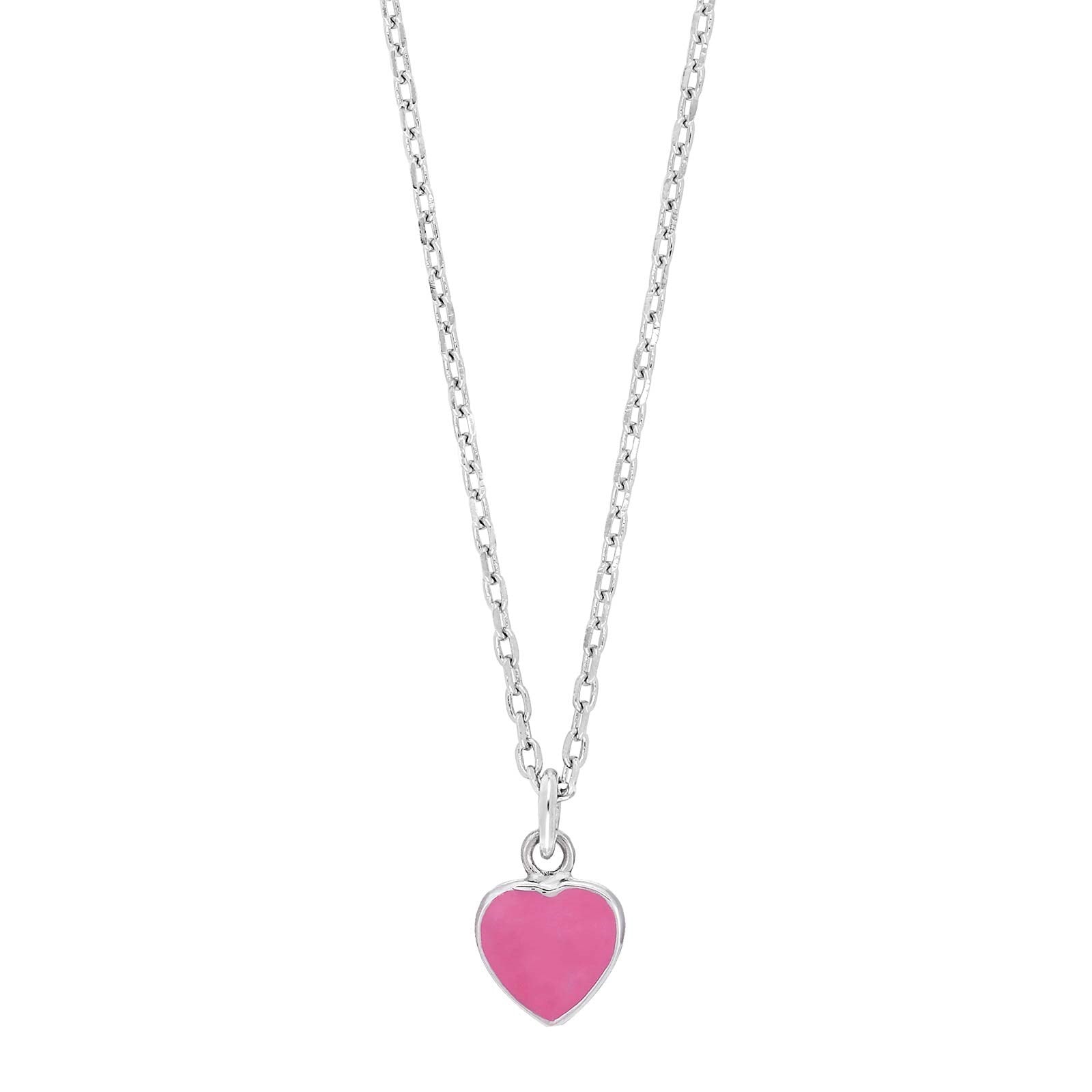 Rhd. Silver necklace with enamel