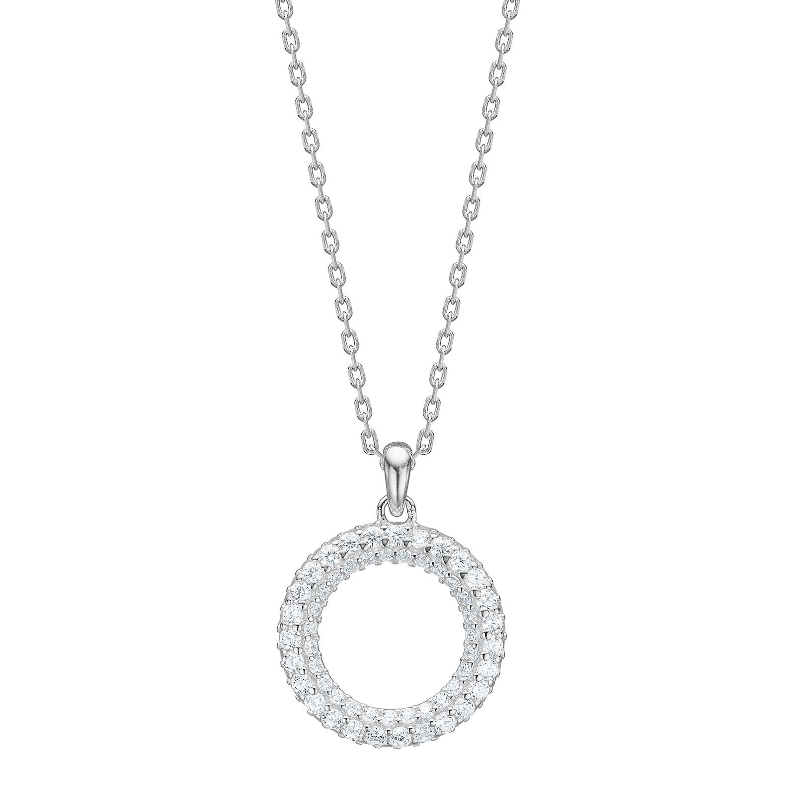 Silver necklace circle PAULANOR
