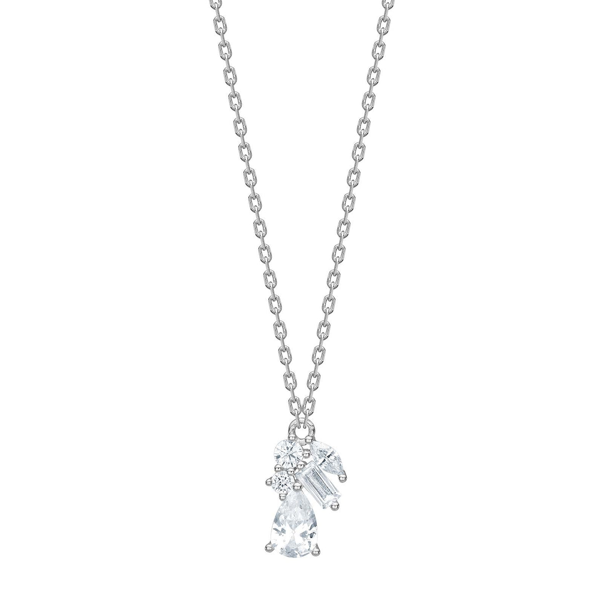 Silver necklace PIANOR - Rhodium plated