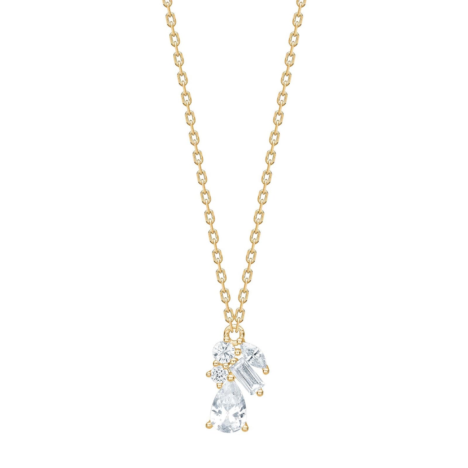 Silver necklace PIANOR - Gold plated