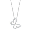 Silver necklace butterfly PAMELANOR