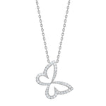 Silver necklace butterfly PAMELANOR