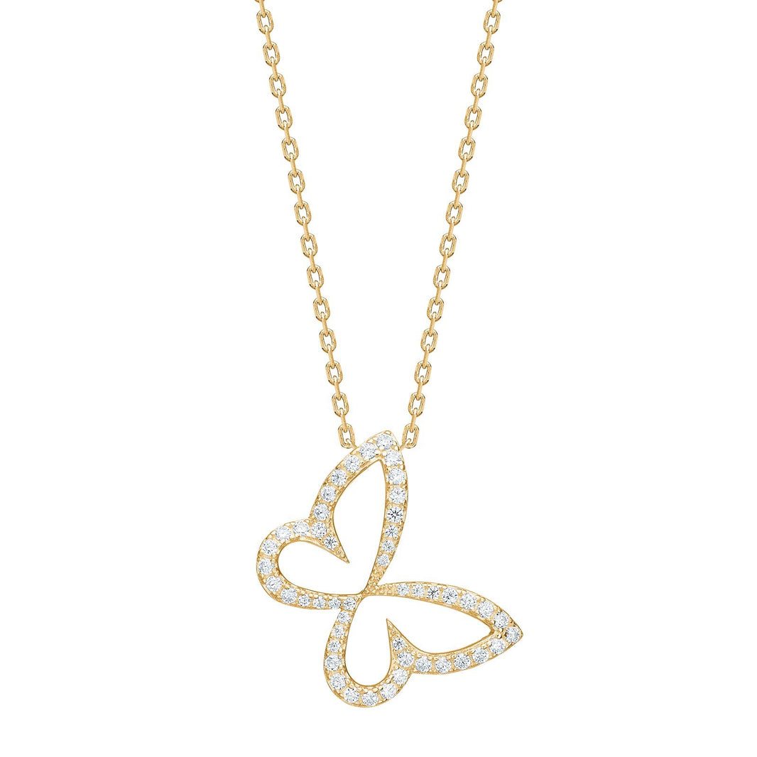 Silver necklace butterfly PAMELANOR - Gold plated