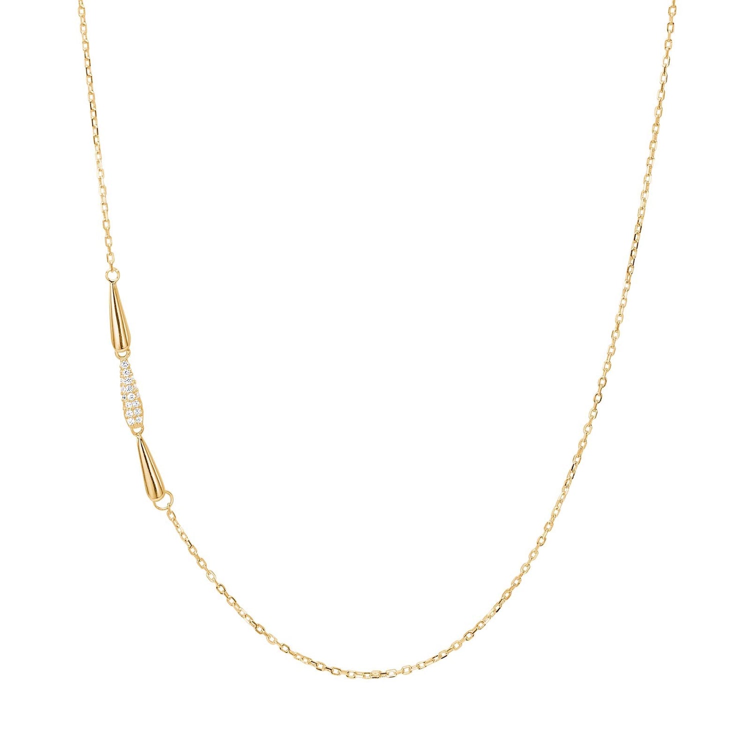 Silver necklace ROMYNOR - Gold plated