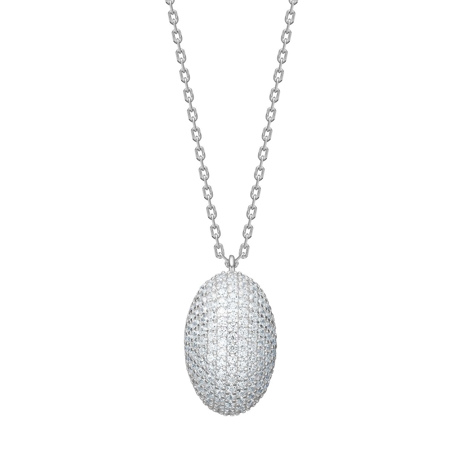 Rhodinierte Silber Halskette groß REBECCANOR
