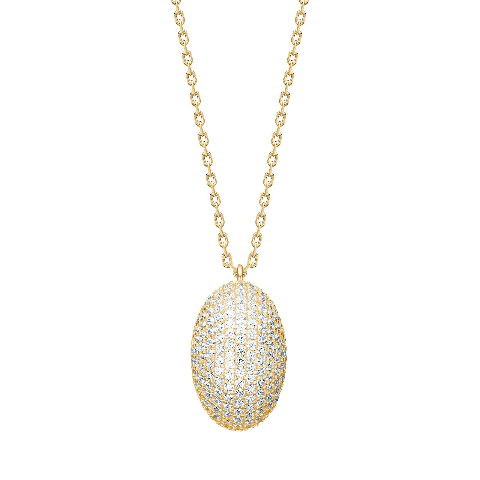 Gold plated silver necklace large REBECCANOR