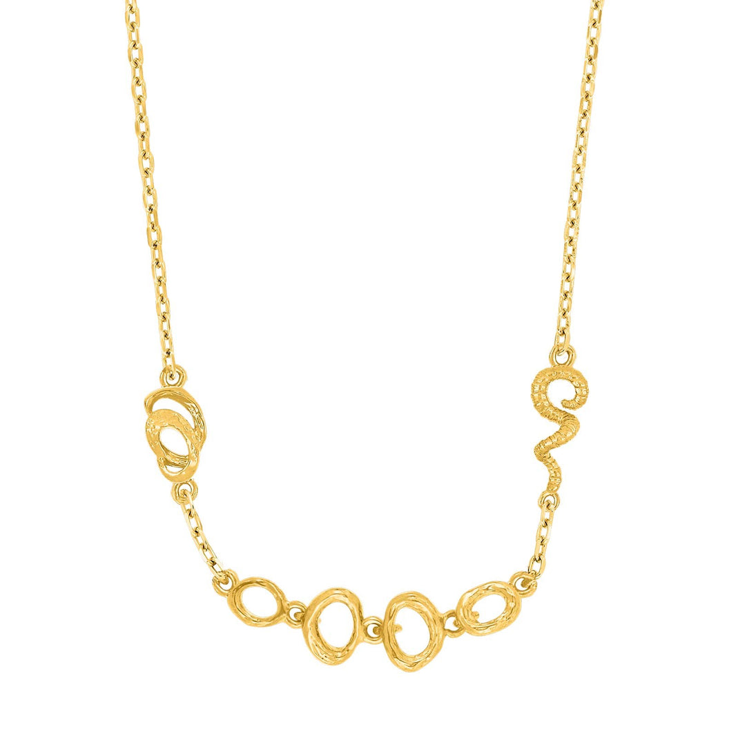 Silver necklace GEM52 - Gold plated