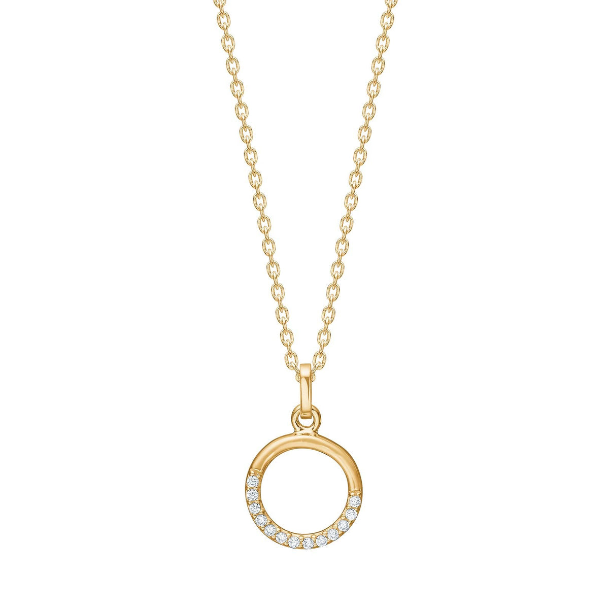 8ct. gold pendant  w. cz