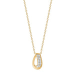 8ct. gold pendant  w. cz