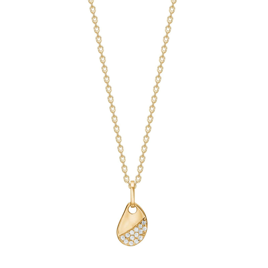 8ct. gold pendant  w. cz