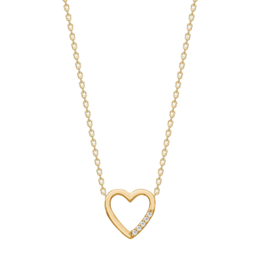 8ct. gold pendant  w. cz