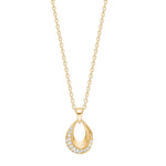 8ct. gold pendant  w. cz