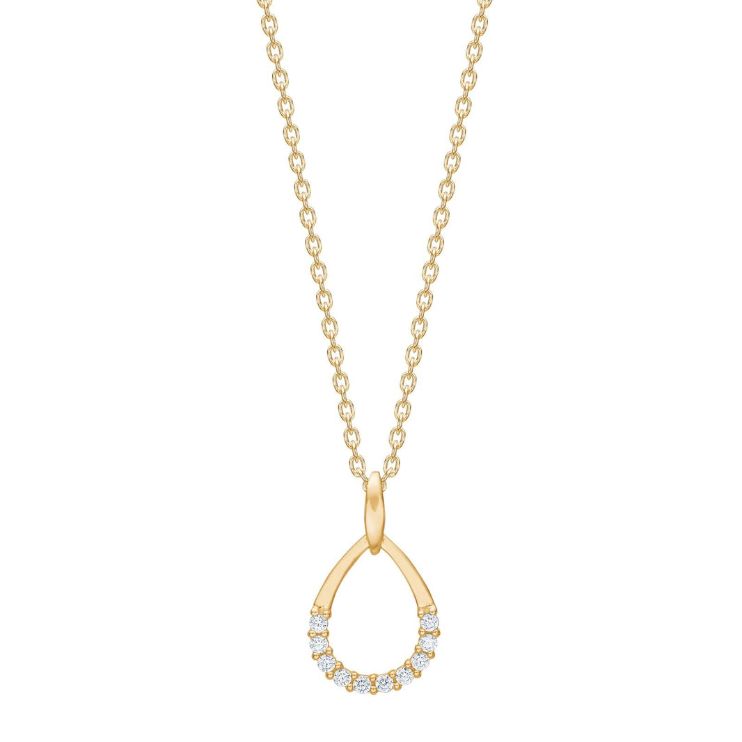 8ct. gold pendant  w. cz