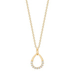 8ct. gold pendant  w. cz