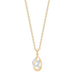 8ct. gold pendant  w. cz
