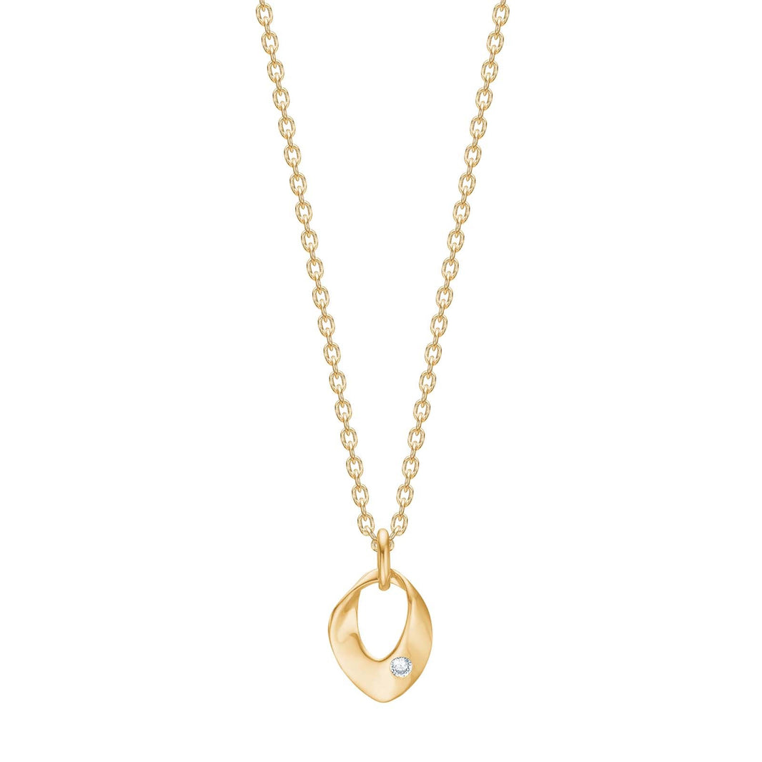 8ct. gold pendant  w. cz