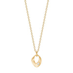 8ct. gold pendant  w. cz