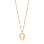 8ct. gold pendant  w. cz
