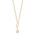 8ct. gold pendant  w. cz