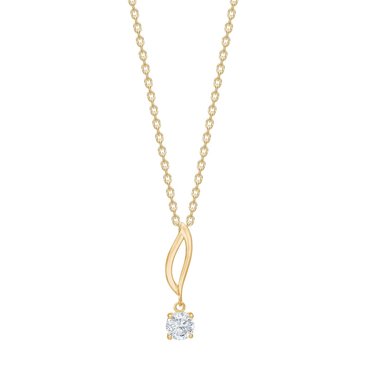8ct. gold pendant  w. cz