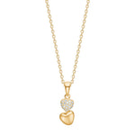 8kt. Gold Anhänger Herzen m. cz