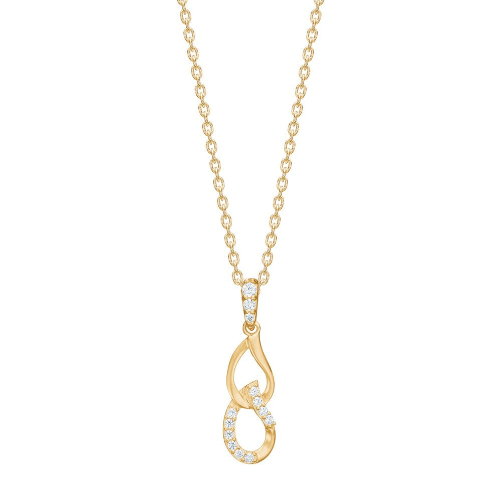 8kt. Gold Anhänger m. cz