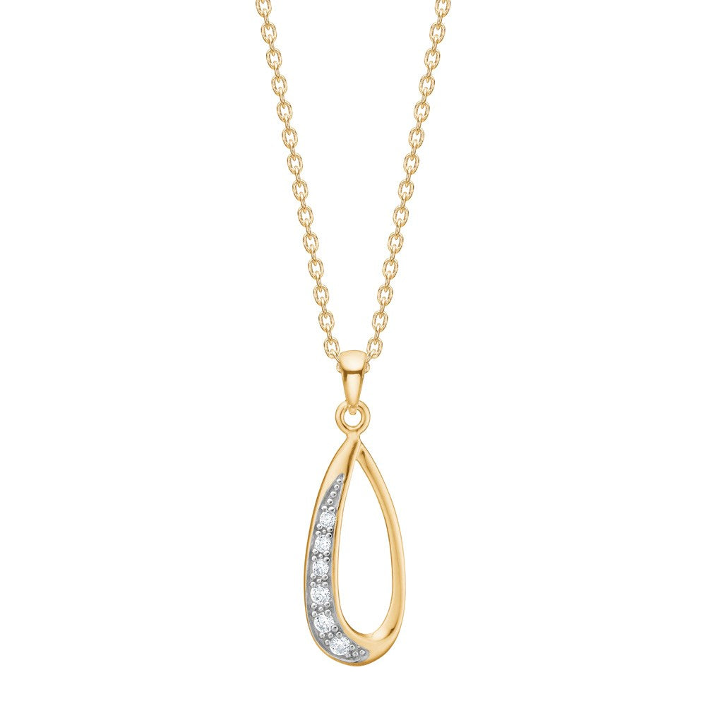 8kt. Gold Anhänger m. cz