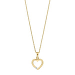 14kt. Anhänger m/dia 0.022ct W/SI