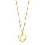 14kt. Anhänger herz m. 0,015ct W/SI