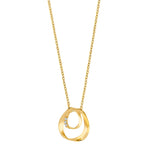 14ct. gold pendant w. 0,015ct W/SI