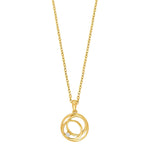 14kt. Anhänger m. 0,015ct W/SI