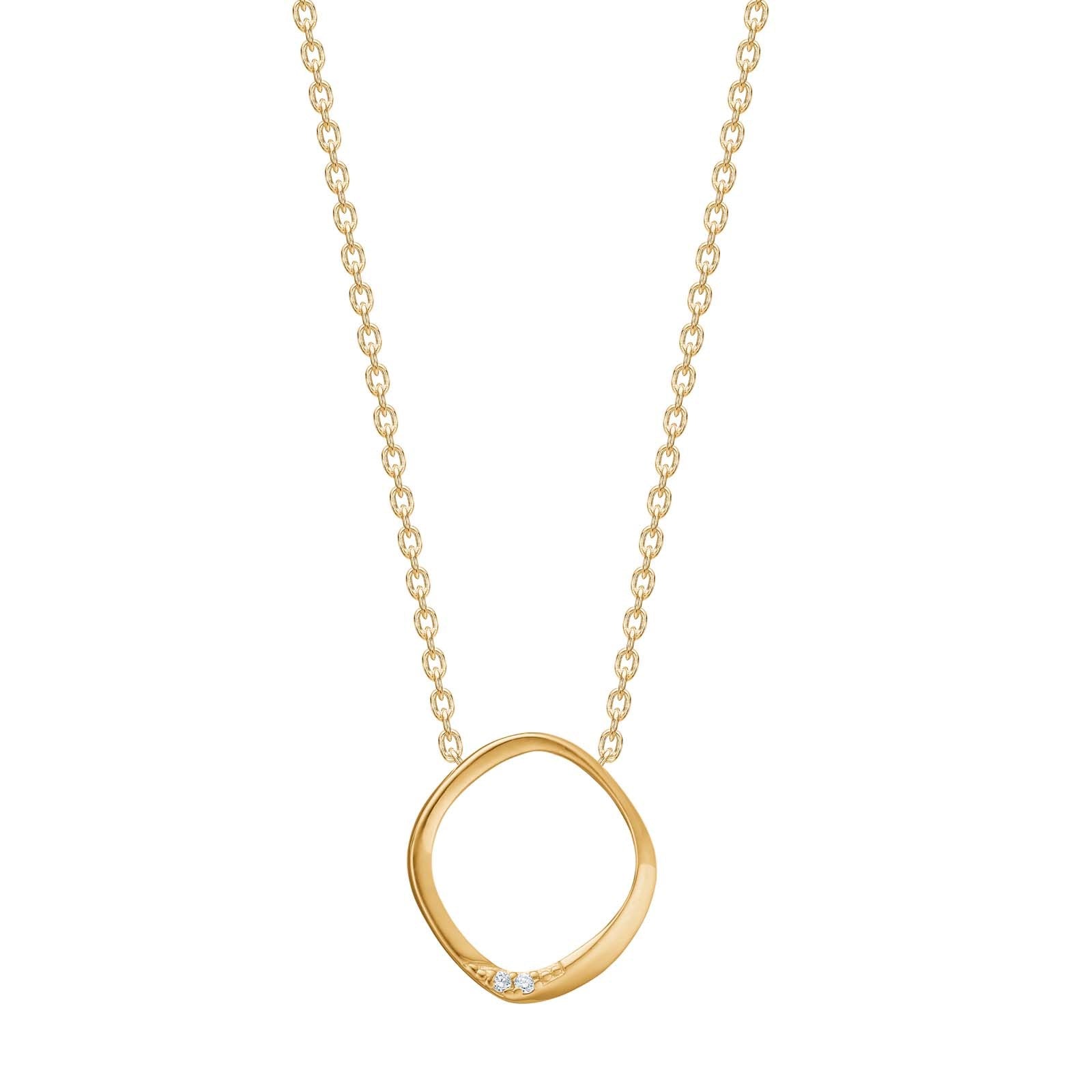 14ct. gold pendant  w. 0,010ct W/SI