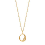 14ct. gold pendant  w. 0,040ct W/SI