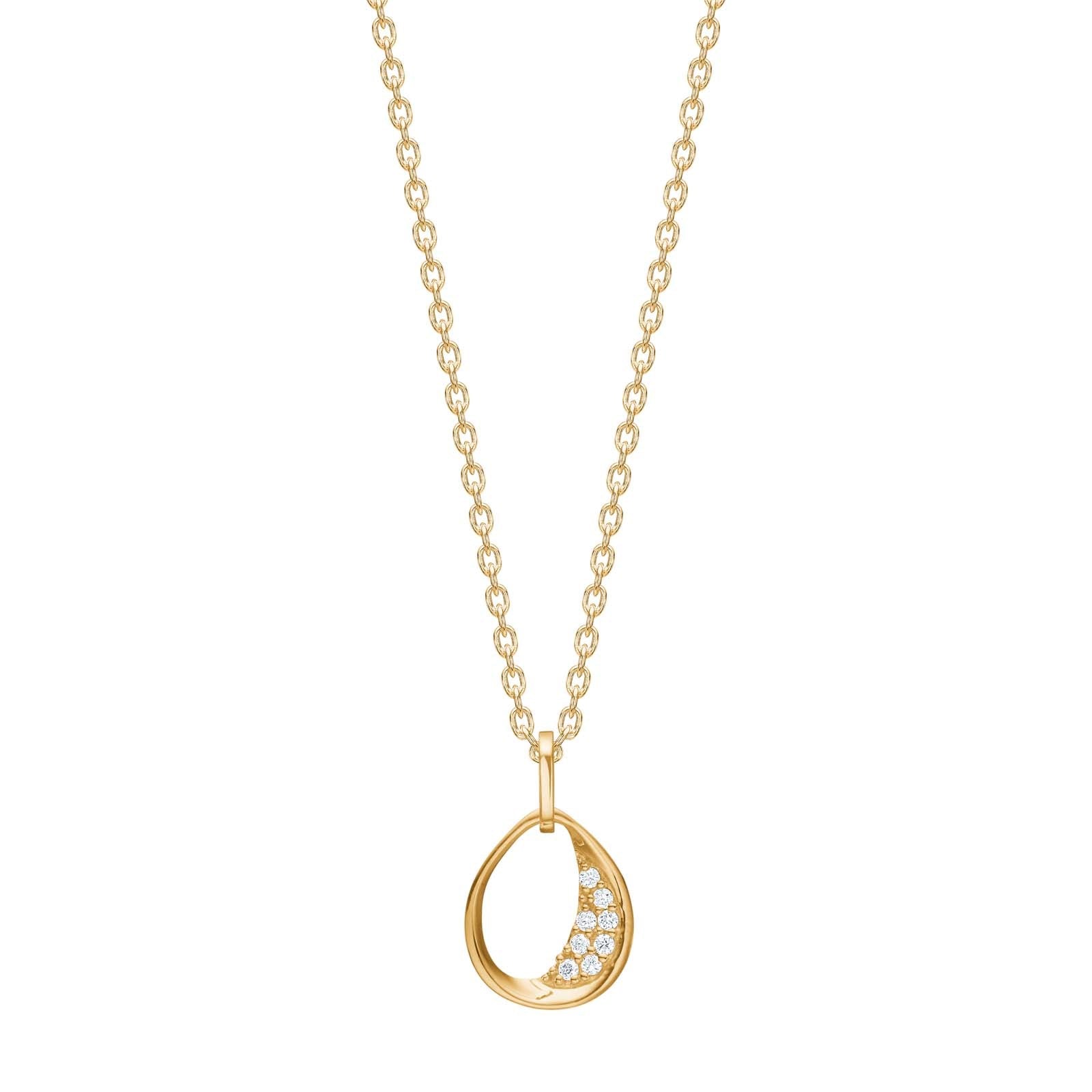 14kt. Anhänger m. 0,040ct W/SI