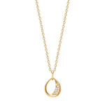 14ct. gold pendant  w. 0,040ct W/SI