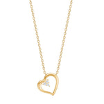 14kt. Gold Anhänger Herz m. 0,045ct W/SI