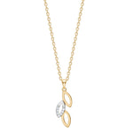 14kt. Gold Anhänger m. 0,028ct W/SI
