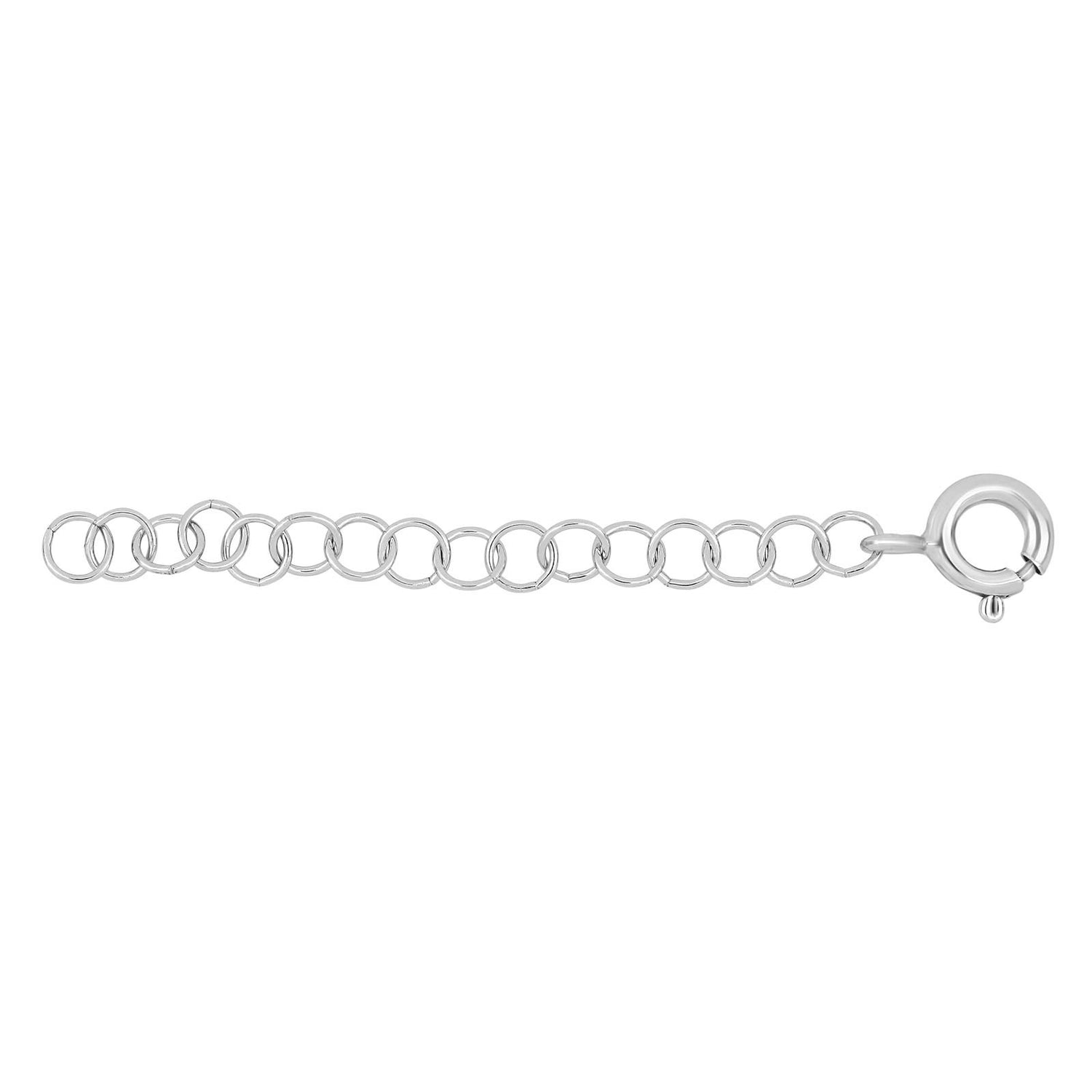 Rhod. silver extension piece 5 cm