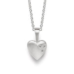 925/- Vedhæng mat, dia.er 0,015ct W-SI mat