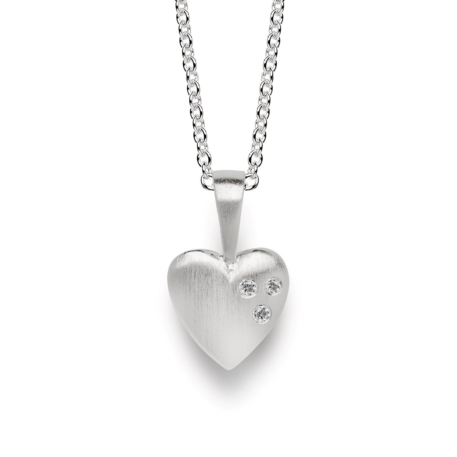 925/- Anhänger mattiert, Durchmesser ist 0,015ct W-SI mattiert - Nicht rhodiniert