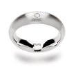 925/- Ring, Brillant 0,03ct W-SI matt
